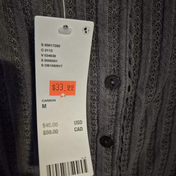 Gray Button-Up Cardigan - Picture 4 of 4